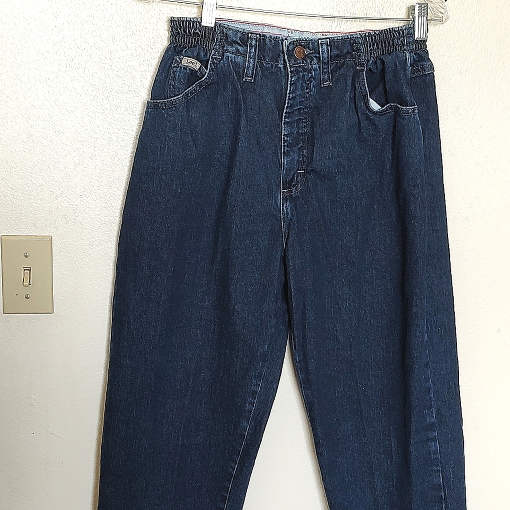 Vintage Lee bareback baggie side elastic jeans